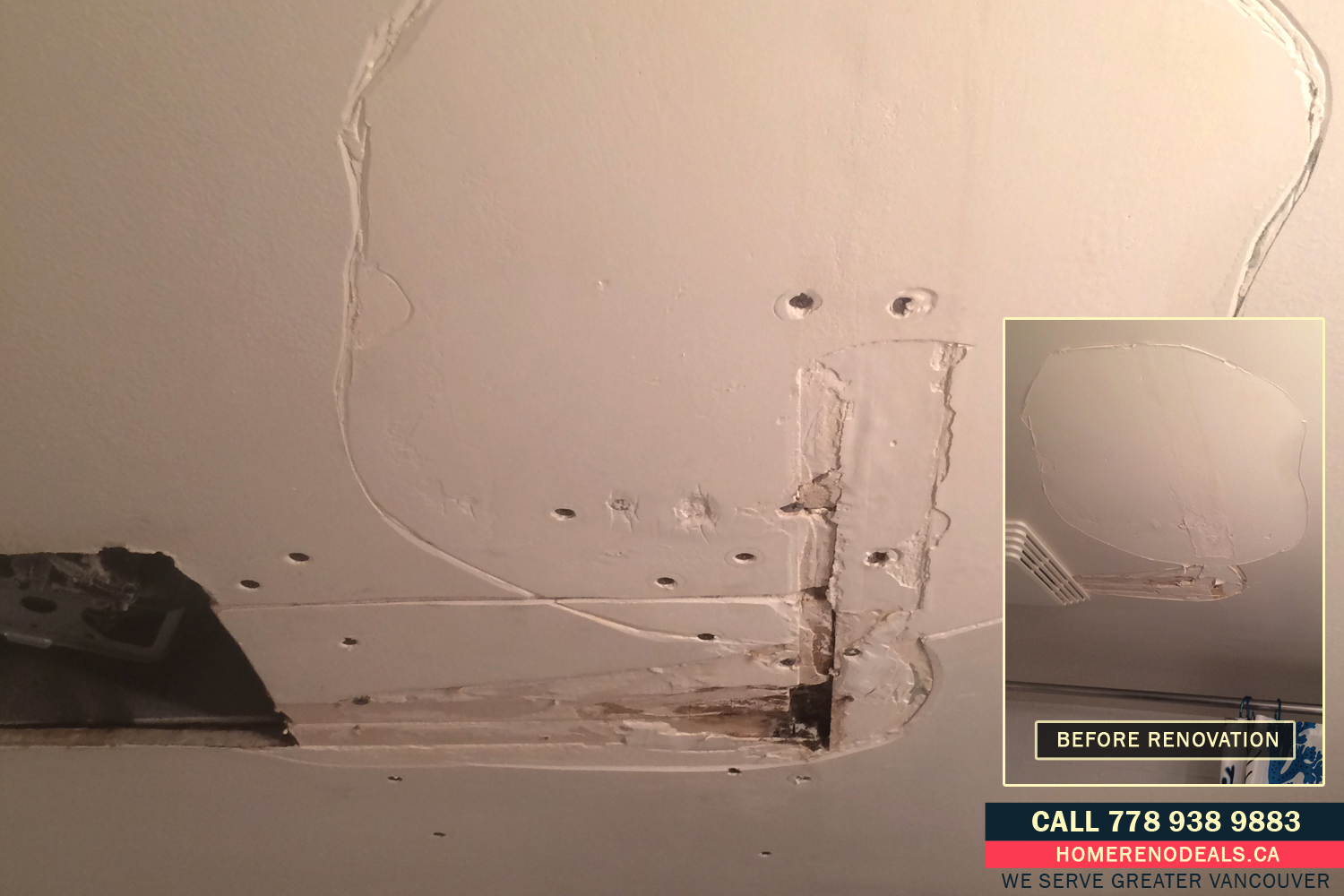 How to repair water damaged ceiling drywall