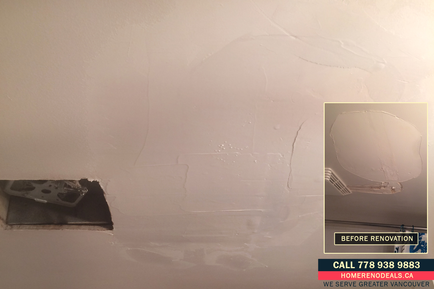 How to repair water damaged ceiling paint