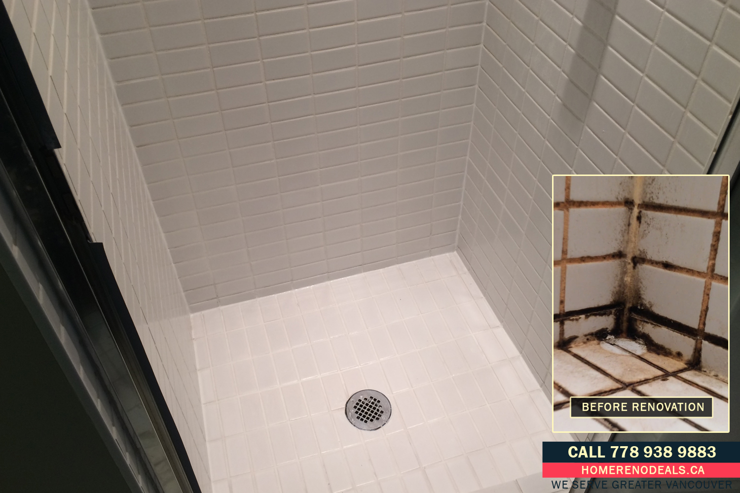 Shower Tile Regrouting Service Near Me. Home Renovation Deals in Greater Vancouver, BC
