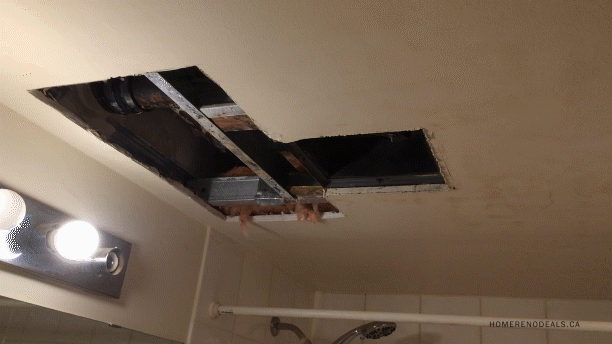 Upstairs Bathroom Leaking Through The, Bathtub Leaking Into Ceiling